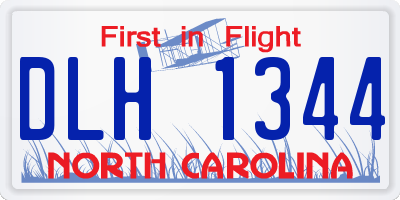 NC license plate DLH1344