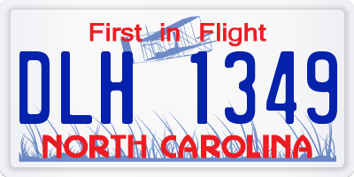 NC license plate DLH1349