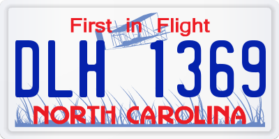 NC license plate DLH1369