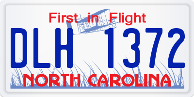 NC license plate DLH1372