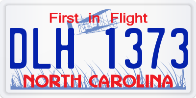 NC license plate DLH1373