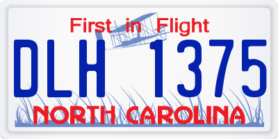 NC license plate DLH1375