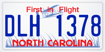 NC license plate DLH1378