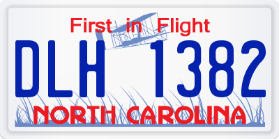 NC license plate DLH1382