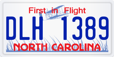 NC license plate DLH1389