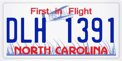NC license plate DLH1391