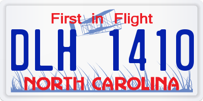 NC license plate DLH1410