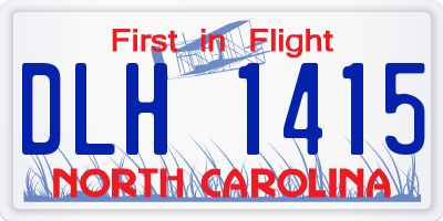 NC license plate DLH1415