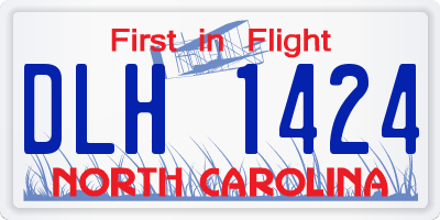 NC license plate DLH1424