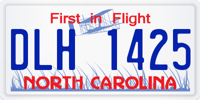 NC license plate DLH1425