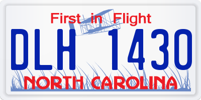 NC license plate DLH1430