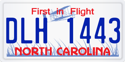 NC license plate DLH1443