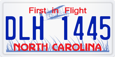 NC license plate DLH1445