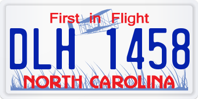 NC license plate DLH1458