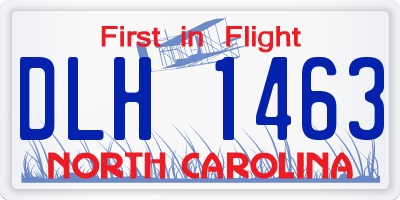 NC license plate DLH1463