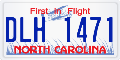 NC license plate DLH1471