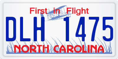 NC license plate DLH1475
