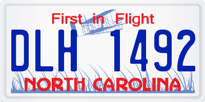 NC license plate DLH1492