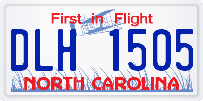 NC license plate DLH1505