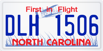 NC license plate DLH1506