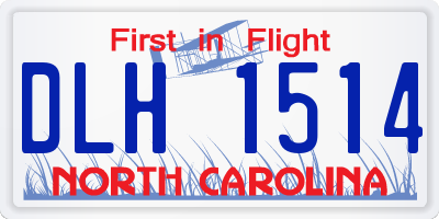 NC license plate DLH1514