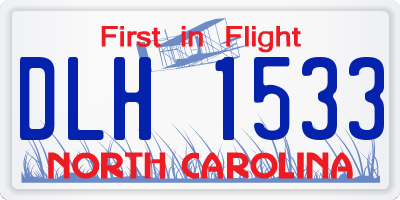 NC license plate DLH1533