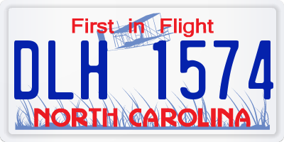 NC license plate DLH1574