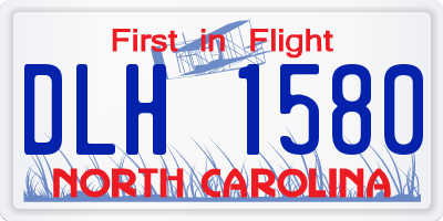 NC license plate DLH1580