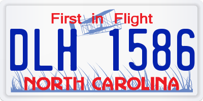 NC license plate DLH1586