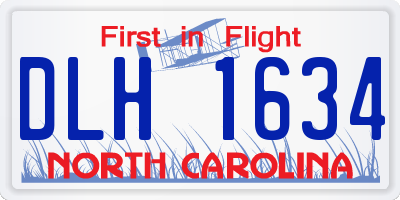 NC license plate DLH1634