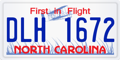 NC license plate DLH1672