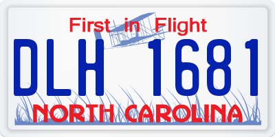 NC license plate DLH1681
