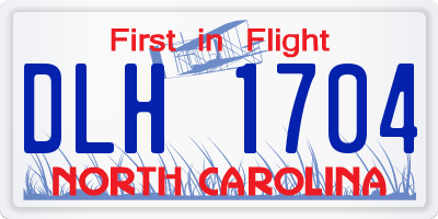 NC license plate DLH1704