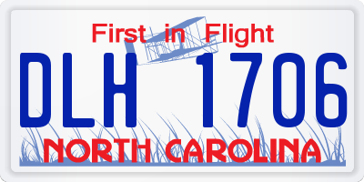 NC license plate DLH1706