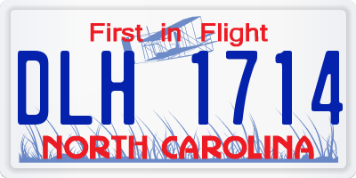 NC license plate DLH1714
