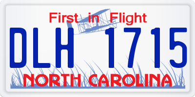 NC license plate DLH1715