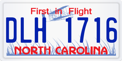 NC license plate DLH1716