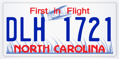 NC license plate DLH1721