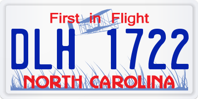 NC license plate DLH1722
