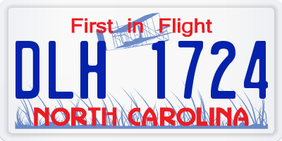 NC license plate DLH1724
