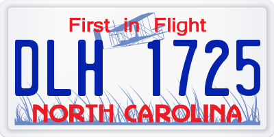 NC license plate DLH1725