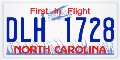 NC license plate DLH1728