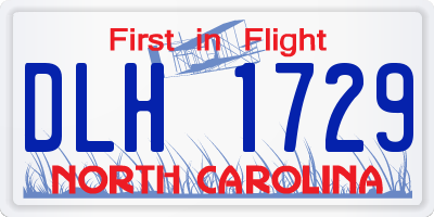NC license plate DLH1729