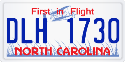 NC license plate DLH1730