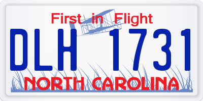 NC license plate DLH1731