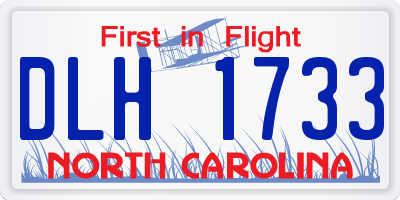 NC license plate DLH1733