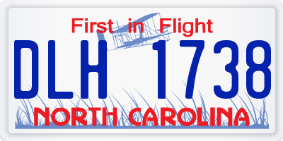 NC license plate DLH1738