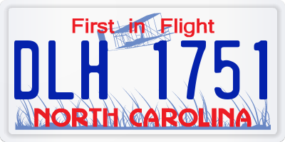 NC license plate DLH1751