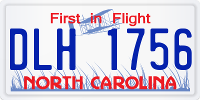 NC license plate DLH1756