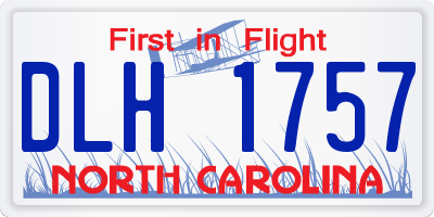NC license plate DLH1757
